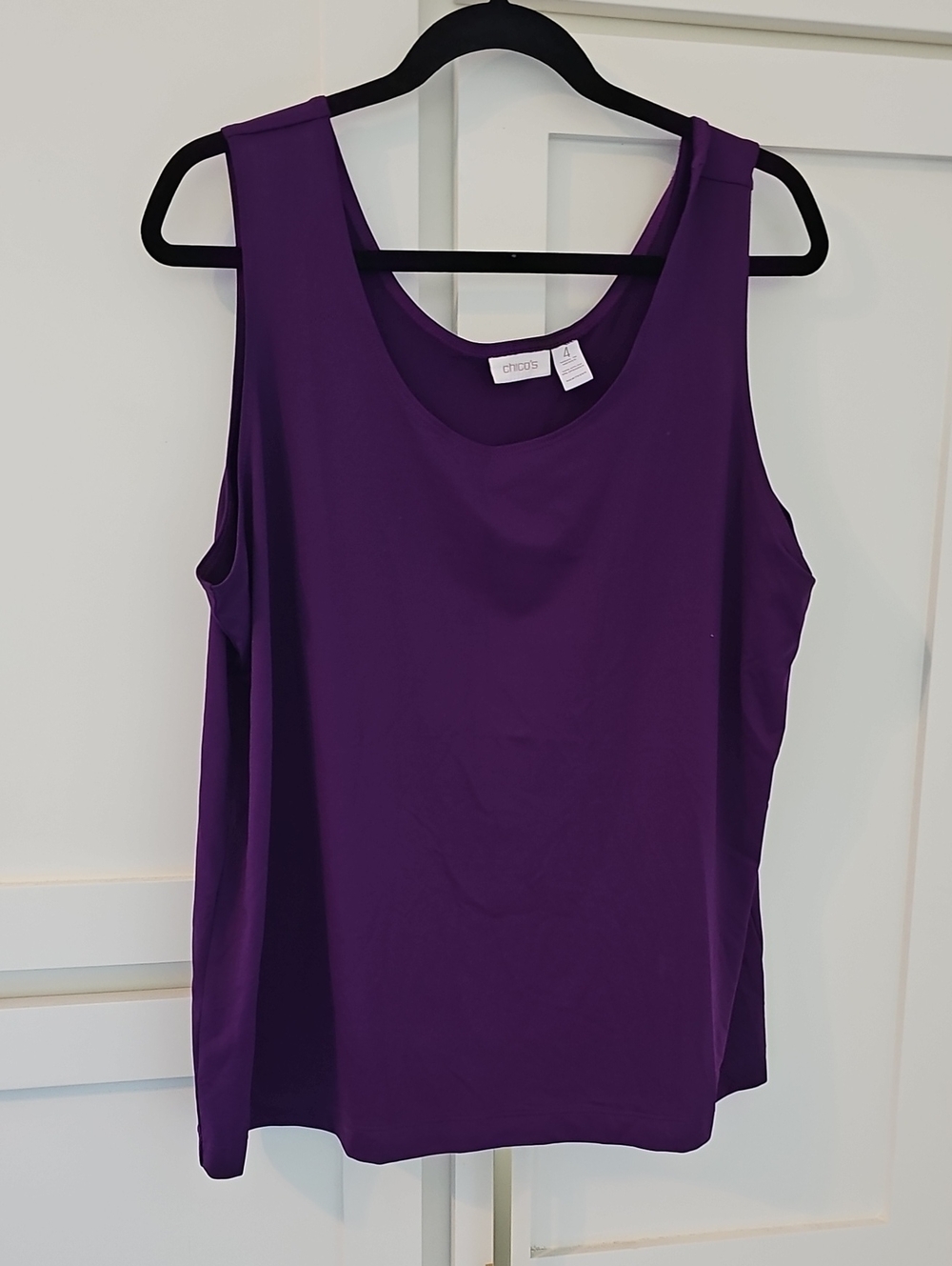 Chico's Purple Scoop Neck Sleeveless Tank